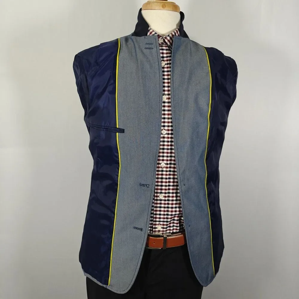 INC International Concepts Men's Sport Coat Blazer Two Button Blue Slim Fit‎ Med